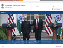 Tablet Screenshot of indianconsulateatlanta.org